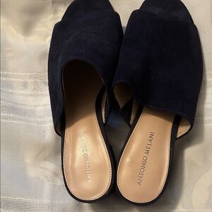 ANTONIO MELANI Navy Women's Mules Size 10